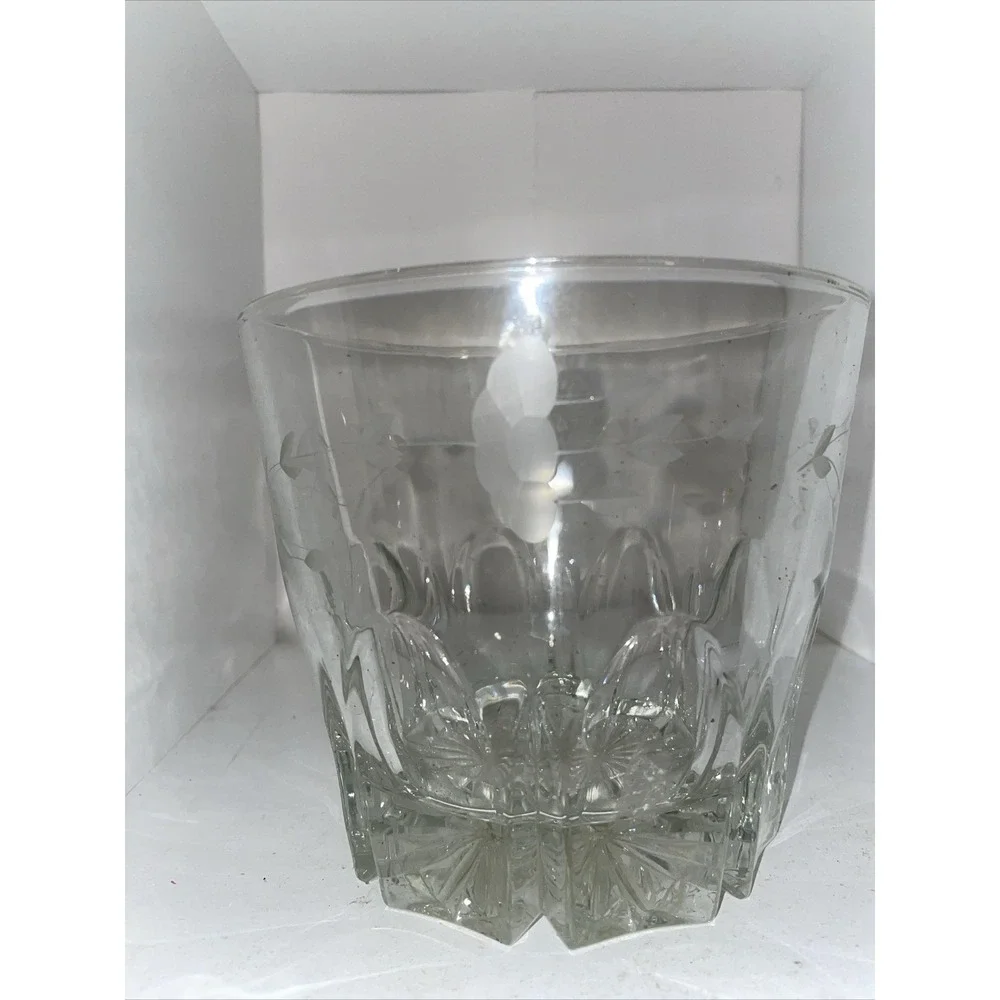 Princess House Heritage Regency Crystal Glass Ice Bucket no tongs or box 1980's